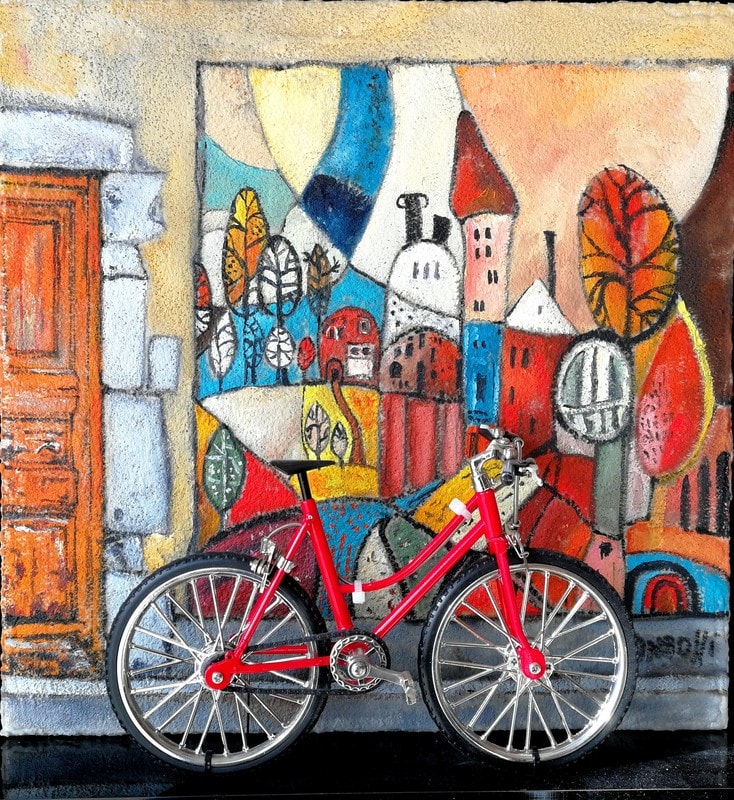 PASSEGGIANDO IN BICICLETTA, PEDALANDO SENZA FRETTA IN AUTUNNO