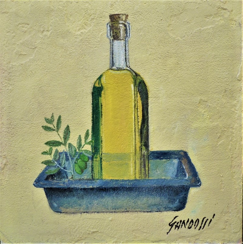 OLIO SU TEGLIA